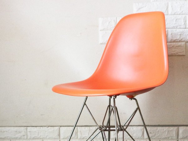 ヴィトラ vitra サイド シェルチェア ポリプロピレン製 オレンジ エッフェルベース C&R イームズ Eames ミッドセンチュリー ◎