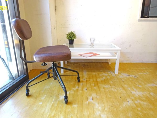 ノットアンティークス Knot antiques ランド オフィス チェア LAND OFFICE CHAIR デスクチェア 鋲打 クラッシュゲート ★