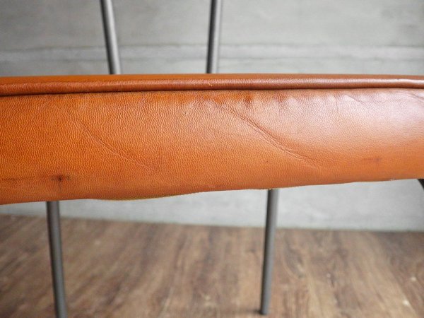 ライフファニチャー LIFE FURNITURE アン レザーチェア AN LEATHER CHAIR 本革 アイアン 定価22,880円 ♪