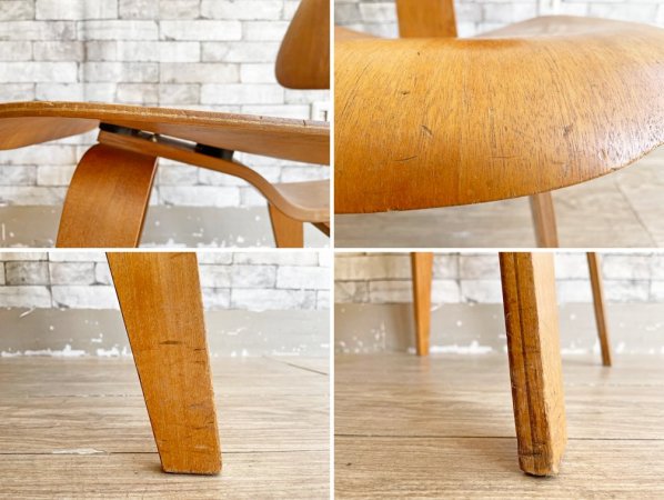 エヴァンス・プロダクツ EVANS PRODUCTS プライウッドダイニングチェア DCW イームズ C&R Eames 1940s ミッドセンチュリー USビンテージ Vintage 希少 ●