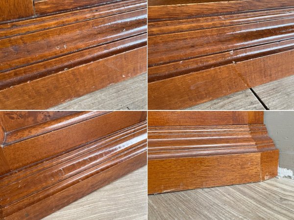 ヨーロピアンクラシカル European Classical キュリオケース キャビネット 飾り棚 象嵌 インレイ 台形型 オーク バールメイプル イタリア ●
