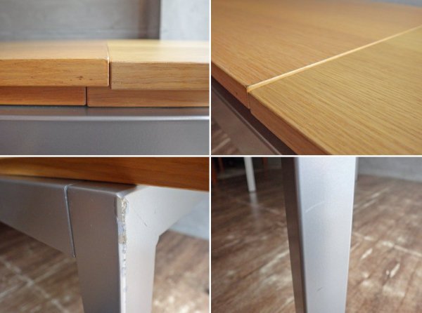 カリガリス Calligaris CS/369 アヴァンギャルド Avantgarde ダイニングテーブル エクステンション 伸長式 アッシュ材 スチール イタリア 廃番 参考定価¥89,000- ♪