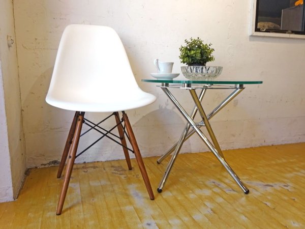 ハーマンミラー Herman Miller サイドシェルチェア ドゥエルレッグ DSW ホワイト×ウォールナット イームズ ミッドセンチュリー★
