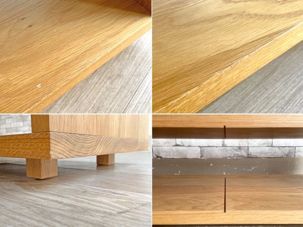 無印良品 MUJI リアルファニチャー オーク無垢材AVボード 廃番 W118 ●