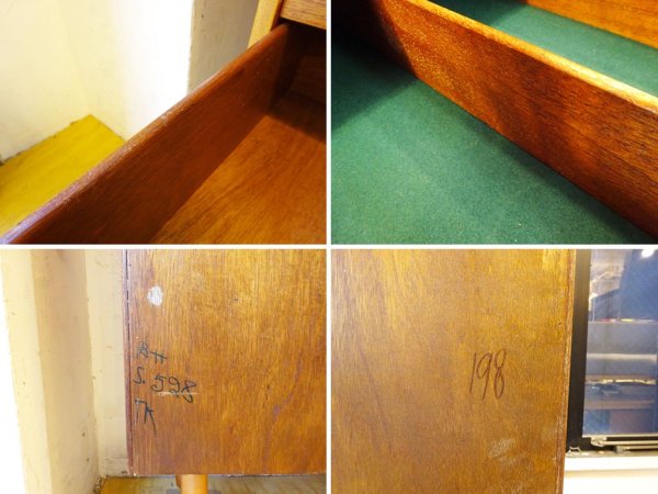 ジェンティーク Jentique チーク材 ハイボード リビングボード UKビンテージ 英国 北欧スタイル ミッドセンチュリー ★