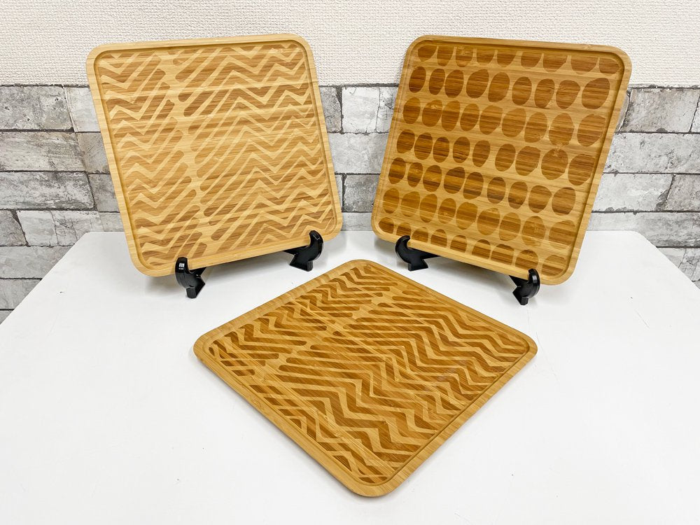 マリメッコ × ターゲット marimekko for TARGET バンブー bamboo ウッドトレイ 29×29cm 竹 海外限定 コラボレーションアイテム A ●