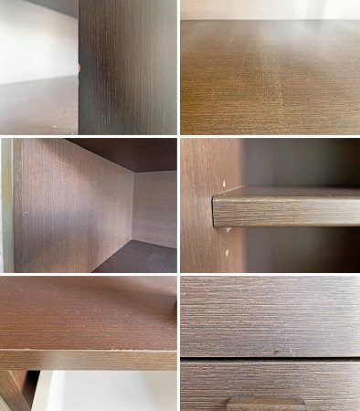 フナモコ moco キャビネット リビングボード レベッカオーク ダークブラウン W105cm 収納 モダンデザイン ●