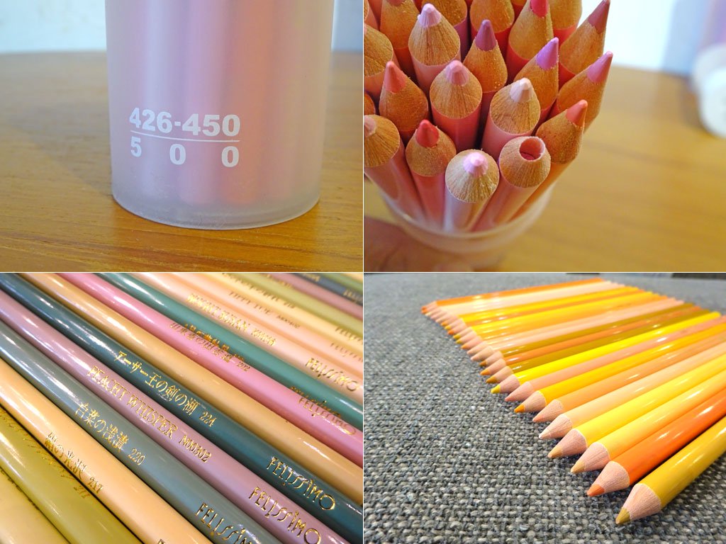 フェリシモ FELISSIMO 500色の色えんぴつ 色鉛筆 25本入×20ケース 計500本 ★