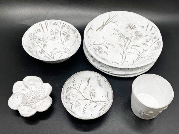 アスティエ・ド・ヴィラット Astier de Villatte ロビンソン ROBINSON プレート Φ19.5cm フランス B ●