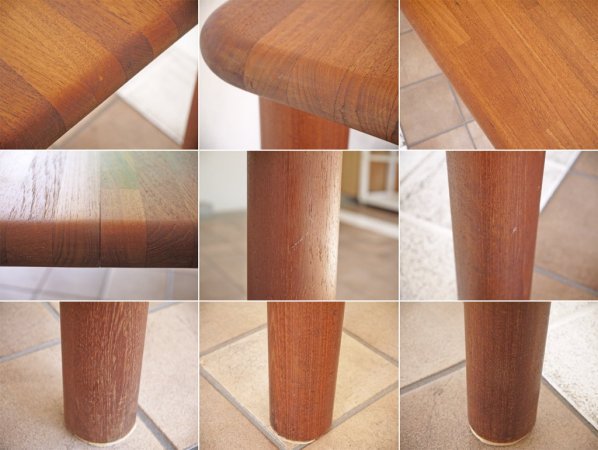 日田工芸 Hita Craft チーク集成材 ダイニングテーブル W150cm 70's ビンテージ 北欧デザイン ◇