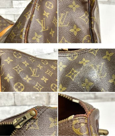 ルイヴィトン LOUIS VUITTON キーポル55 Keepall 旧タイプ モノグラム ボストンバッグ ブラウン 鍵付き 現状品 made in France ●