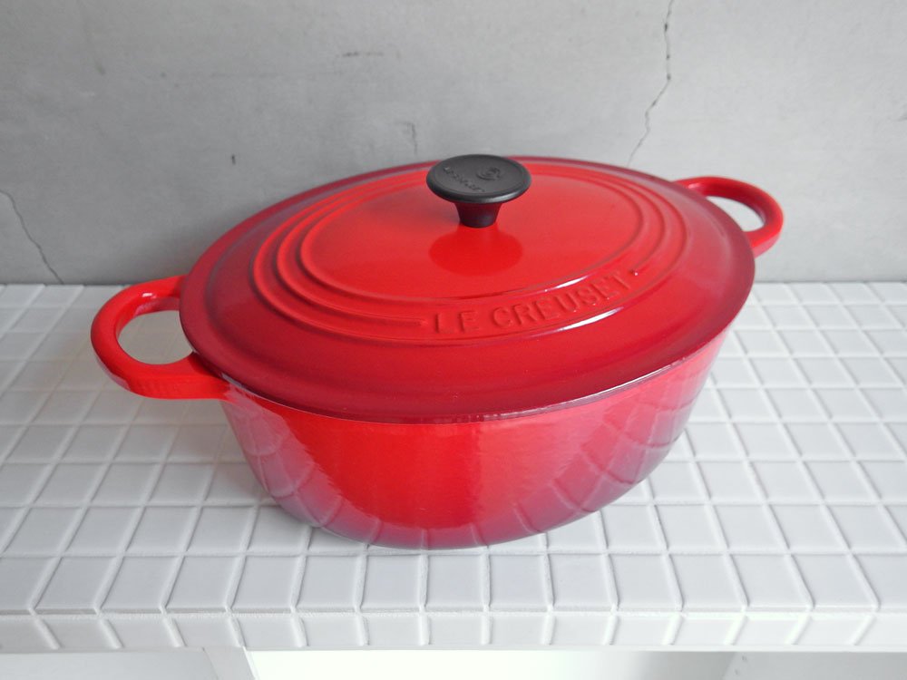 ルクルーゼ LE CREUSET ココットオーバル 両手鍋 26cm レッド