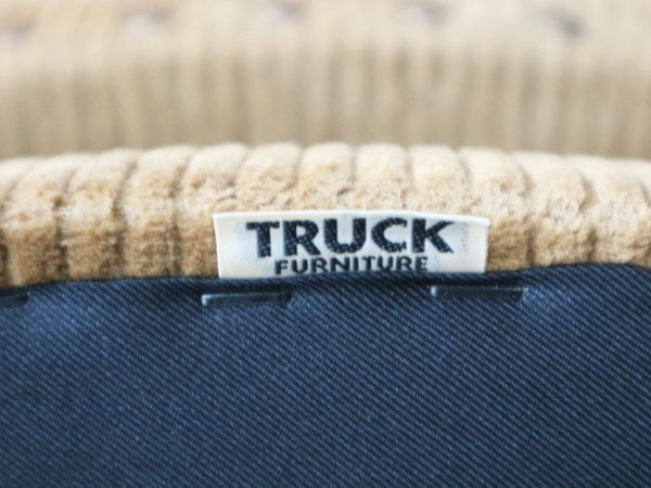 トラックファニチャー TRUCK FURNITURE エスアールチェア SR CHAIR ダイニングチェア ナラ無垢材 コーデュロイ生地 F-21 グリーン ナチュラル 定価¥67,100- A ◎