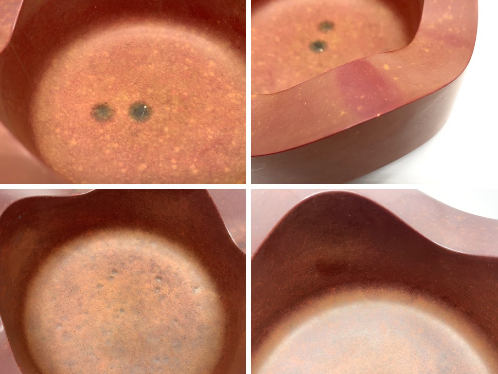 ヘリット Helit スタッキング アシュトレー Sinus Ashtray 卓上灰皿 3個セット ブラウン ドイツ スペースエイジ MoMA展示品 ●