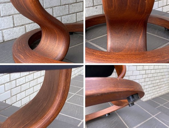 エコーネス EKORNES オットマン スツール 本革 レザー ブルー 北欧 ノルウェー ■