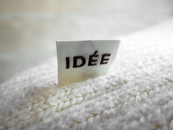 イデー IDEE ミニプーフ MINI PUUF クッション オットマン ホワイト×グレー 定価 : ¥11,000-♪