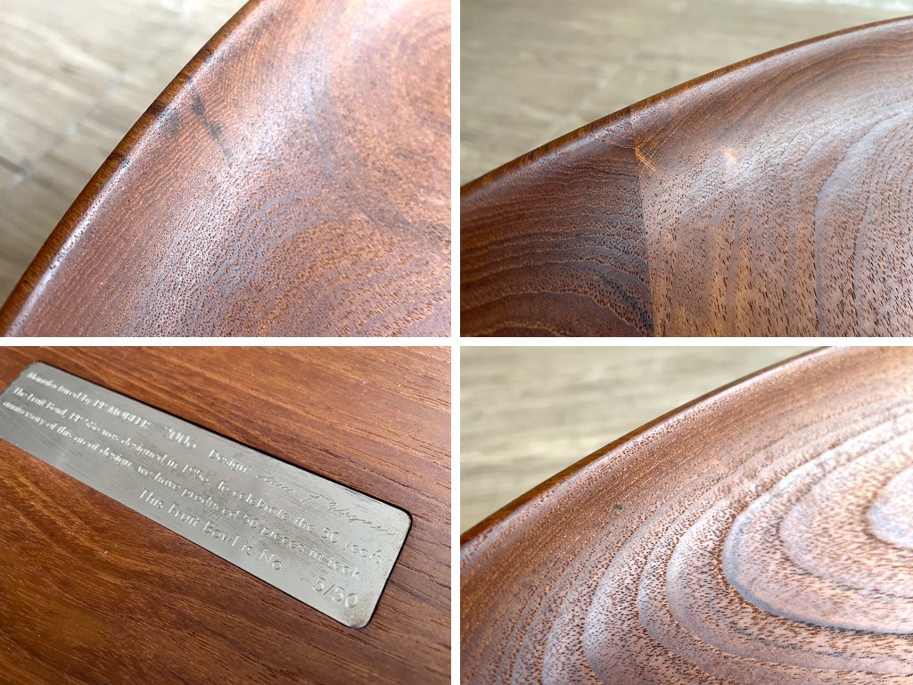 PPモブラー PP mobler PP586 フルーツボウル Fruit Bowl チーク無垢材 ハンス・J・ウェグナー 50周年記念限定品 65cm 北欧 デンマーク 箱付 ●