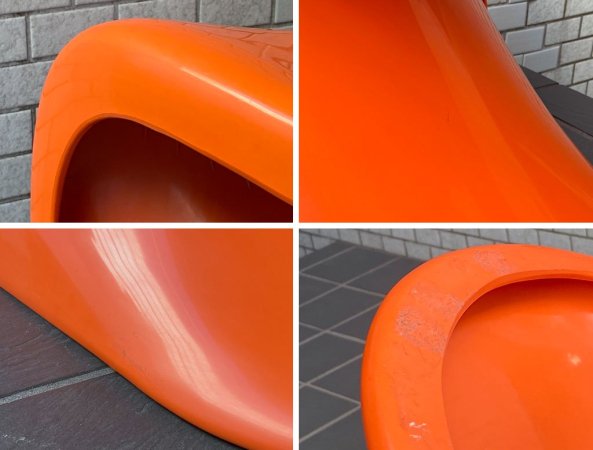 ハーマンミラー Herman Miller 1974年製 ビンテージ パントンチェア Panton Chair オレンジ GFRP製 ヴァーナー・パントン ミッドセンチュリー ■