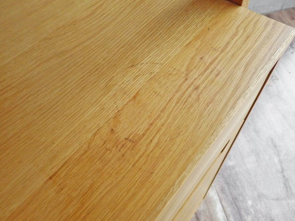 ウニコ unico エレムト ELEMT トールストレージボックス tall storage box オーク材 スリムキャビネット W50 定価¥89,760- 廃盤 希少 ♪