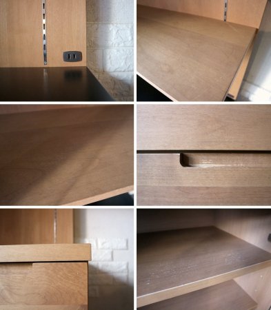 ウニコ unico ワイス WYTHE キッチン シェルフ ボード アルダー材 食器棚 カップボード レンジボード カフェスタイル 定価¥112,000- ◎