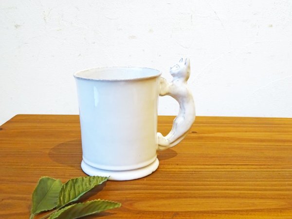 アスティエ・ド・ヴィラット ASTIER de VILLATTE セツココレクション Setsuko Collection マグカップ 猫ハンドル H.P.FRANCE ★