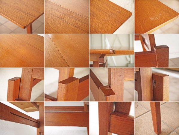 デンマーク ビンテージ Danish Vintage チーク材 エレベーターテーブル EX 伸長式 1960's ミッドセンチュリー 北欧家具 ◇