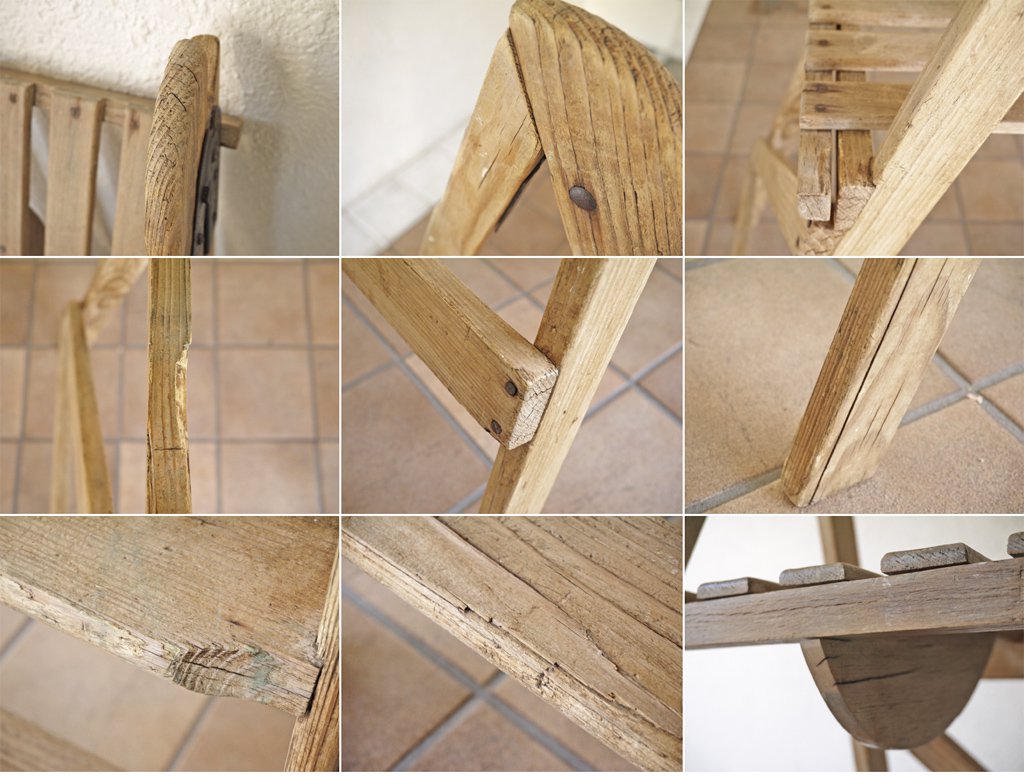 フランス ビンテージ French Vintage ウッドラダー ラダーシェルフ 木製 梯子 脚立 ディスプレイラック 古材 店舗什器 ◇