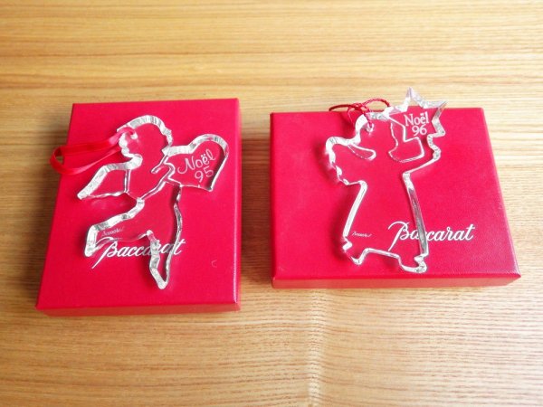 バカラ baccarat ノエル Noel エンジェル クリスマス オーナメント 1995年限定 箱付き クリスタルガラス フランス ♪