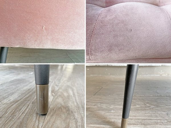 ダッチボーン DUTCH BONE ケイトソファ Kate sofa 2人掛けソファ ベルベット調 ピンククレイ オランダ アールデコデザイン 参考価格¥130,000- ●