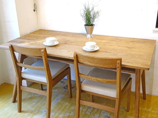 ウニコ unico アディ ADDAY ダイニングテーブル Dining table オーク材 オイル仕上げ W150cm 定価¥71,280 ★