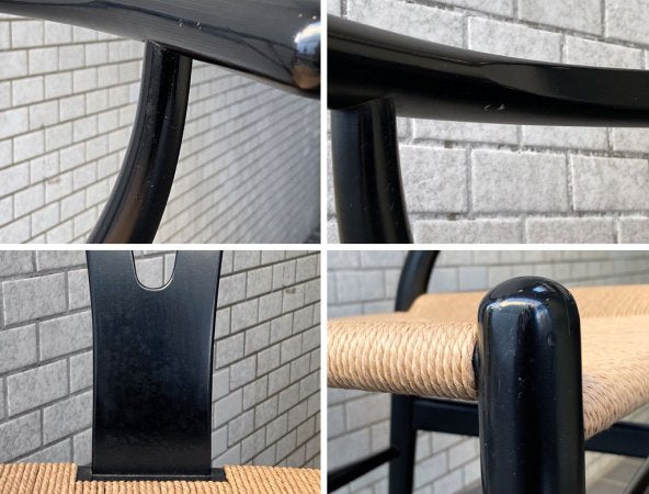 カールハンセン&サン Carl Hansen & son Yチェア CH24 ビーチ材 ブラック ハンス・J・ウェグナー 日本仕様サイズ ペーパーコード張替済 デンマーク 北欧家具 ■