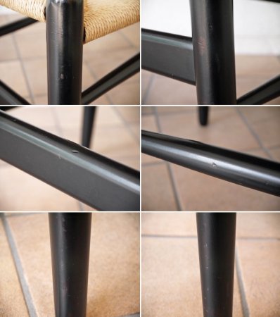 カールハンセン&サン Carl Hansen & son Yチェア CH24 ビーチ材 ブラック ハンス・J・ウェグナー 日本仕様サイズ ペーペーコード張替済 デンマーク 北欧家具 ◇