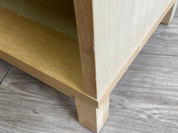 無印良品 MUJI タモ材 組み合わせて使える木製収納 ロータイプ H83cm D40cm シェルフ 廃番 ●