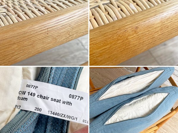 カールハンセン&サン Carl Hansen & son コロニアルチェア OW149 ファブリック オーク材 オーレ・ヴァンシャー Ole Wanscher デンマーク 北欧家具 ●