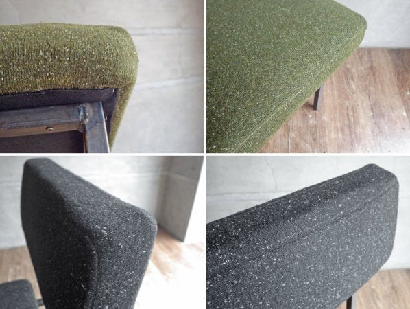 ジャーナルスタンダードファニチャー journal standard Furniture リージェント チェア REGENT CHAIR ダイニングチェア 2脚セット ブラック&カーキ 現状品 ♪