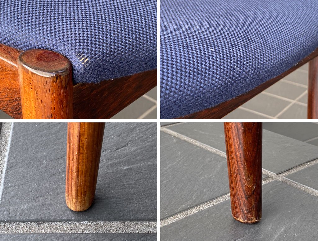 スコウ・アンデルセン Schou Andersen カイ・クリスチャンセン Kai Kristiansen No.42 ダイニングチェア ハーフアーム ローズウッド 60'sビンテージ デンマーク ■