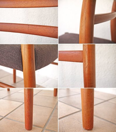 青林製作所 Aobayashi Seisakujo ダイニングチェア サイドチェア チーク無垢材 ラダーバック ジャパンビンテージ ◇