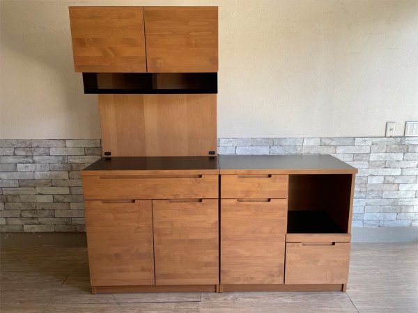 ウニコ unico ワイス WYTHE キッチンカウンター kitchen counter open キャビネット W80cm アルダー材 廃番 定価¥81,000- ●