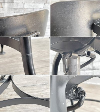 クラッシュゲート CRASH GATE ノットアンティークス Knot antiques トレド2 TOLEDO? CHAIR ハイチェア ブラック インダストリアル 定価¥26,400- 現状品 ●