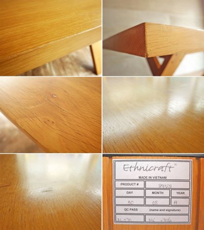 エスニクラフト Ethnicraft オーク パターソン Oak Pettersson ダイニングテーブル オーク無垢集成材 W180cm 定価¥286,000- ザ・コンランショップ取扱 ♪