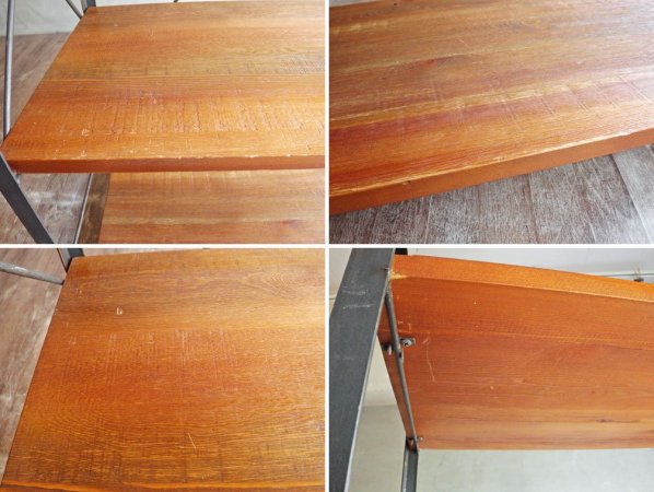 アデペシュ a.depeche アイアン シェルフ iron shelf 900 Lサイズ 5段 パイン無垢材 インダストリアル ビンテージスタイル 定価¥82,500- ♪