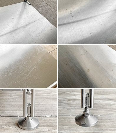 無印良品 MUJI ステンレスユニットシェルフ ステンレス棚セット 中 4段 W58 追加用ワイヤーバスケット付 定価総額¥23,190- ●