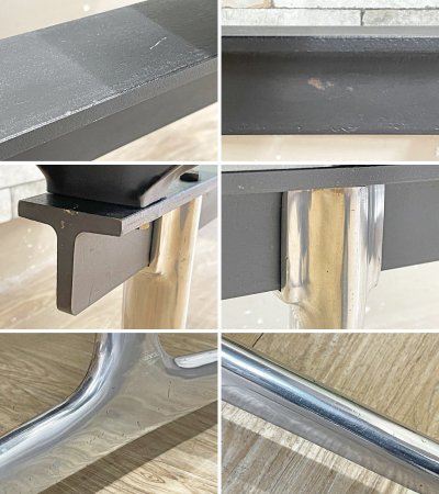 ハーマンミラー HermanMiller 70's ビンテージ エアポートベンチ 4連 タンデムベンチ 現行FRP サイドシェル C&R イームズ マルチカラー 希少品 ●