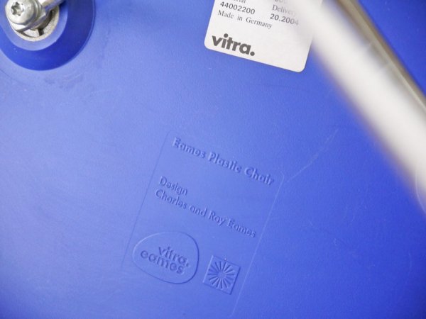 ヴィトラ Vitra サイドシェルチェア エッフェルベース ポリプロピレン製 ブルー C&R イームズ ミッドセンチュリーデザイン
A ◇
