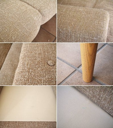 モモナチュラル momonatural パトル ダブルクッション PATORU W CUSHION 2人掛け ソファ ベージュ カバーリング ◇