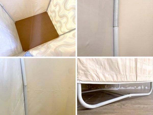 昭和レトロ ファンシーケース ワードローブ クローゼット 衣装ケース イエローカラー ビニール スペースエイジ ミッドセンチュリーデザイン ●