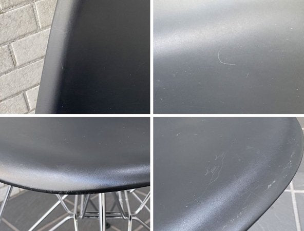 ヴィトラ vitra. サイドシェルチェア エッフェルベース DSR ブラックS ポリプロピレン製 C&Rイームズ ミッドセンチュリー ■