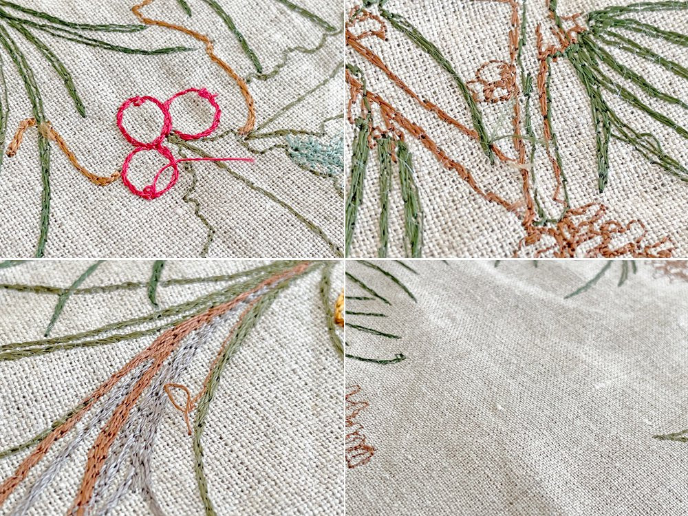 コーラル&タスク CORAL&TUSK テーブルランナー ファブリック 刺繍 リネン100% 61×192cm H.P.FRANCE取扱い ●