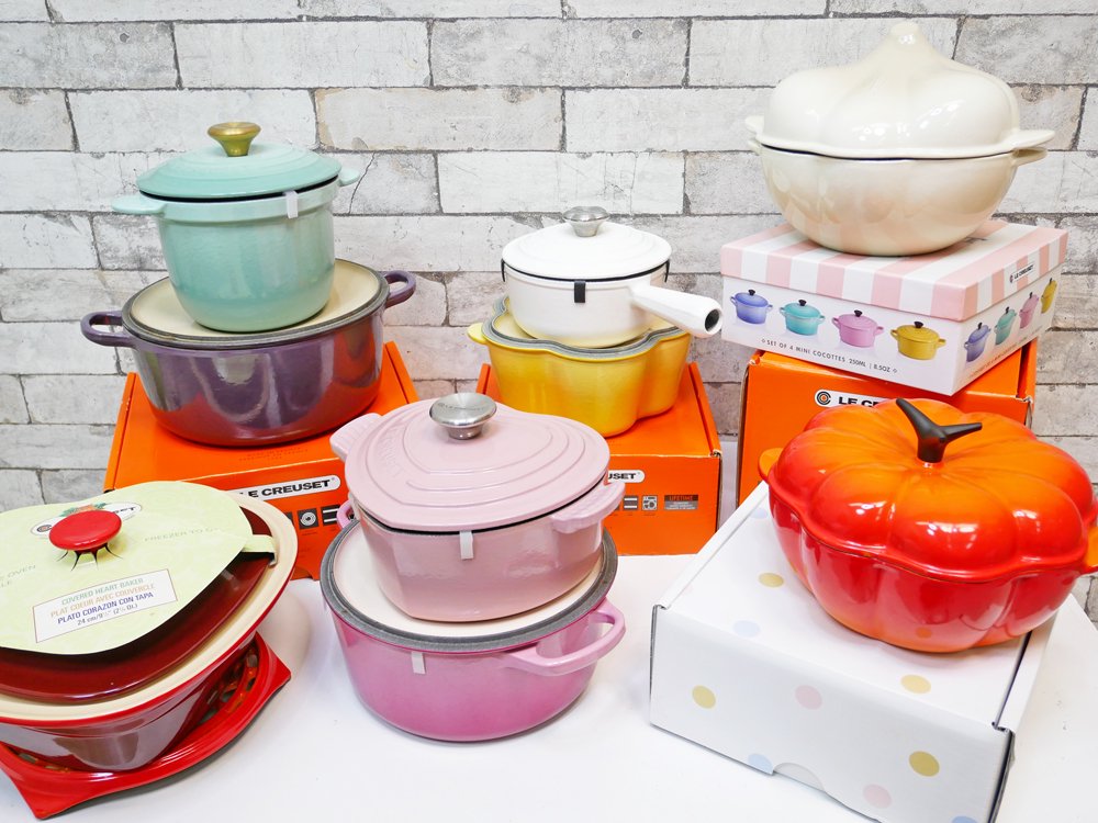 ルクルーゼ LE CREUSET ココットフルール ミモザ イエロー 16cm 両手鍋 キャセロール 箱付 鋳物 フランス ●