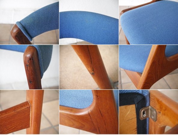 スコウ・アンデルセン Schou Andersen カイ・クリスチャンセン Kai Kristiansen ダイニングチェア チーク材 ハーフアーム 北欧ビンテージ 希少 ◇